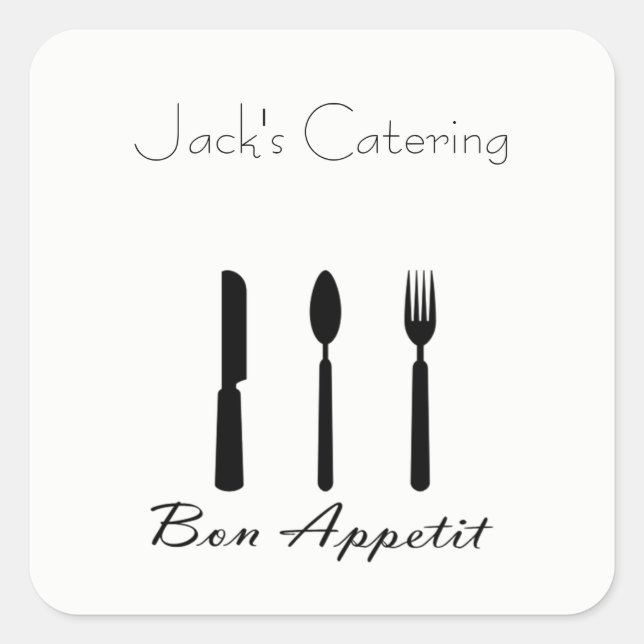 Bon Appetit Table Setting Sticker (Front)