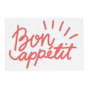 Bon appetit ttext placemat
