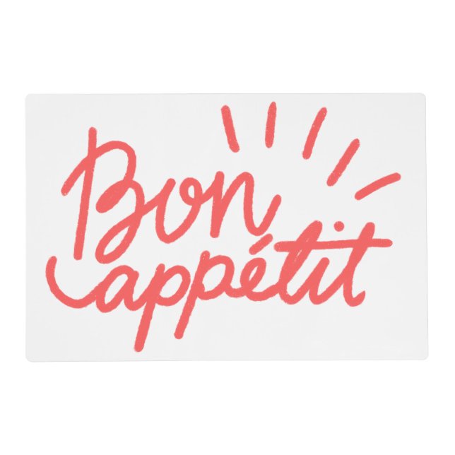 Bon appetit ttext placemat (Front)