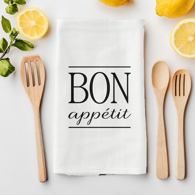 BON APPETIT Typography Foodie Quote Kitchen Towel (BON APPETIT Typography Foodie Quote Kitchen Towel)