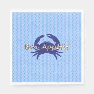 Bon-Appetite--BLUE_Crab-diamond--Celebrate Napkins