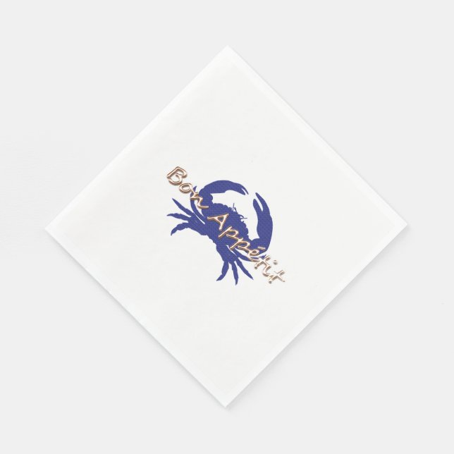 Bon-Appetite- Little-BLUE_Crab-Everyday- Celebrate Napkins (Corner)