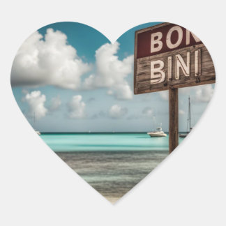 bon bini heart sticker