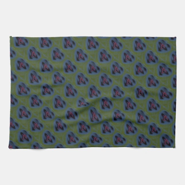 Bon Courage My Heart art design  Kitchen Towel (Horizontal)