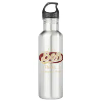 STAINLESS STEEL WATER BOTTLE 25 OZ. Watercolor Design Fits Standard Cup  Holder