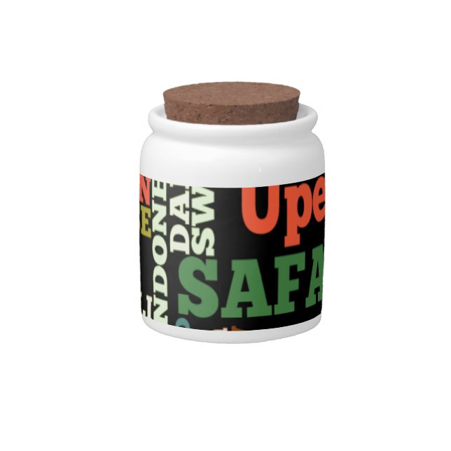 Bon Italian Irish Safari Hapanese Voyage Candy Jar (Front)