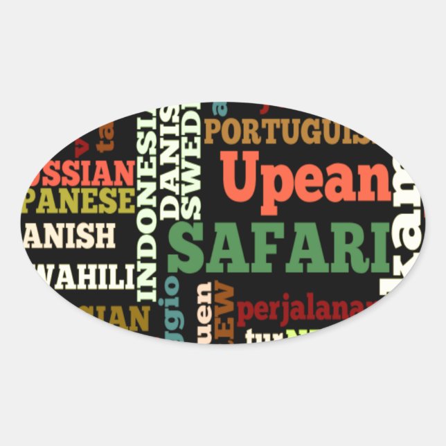 Bon Italian Irish Safari Hapanese Voyage Oval Sticker (Front)