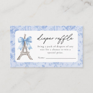 Bon Jour Be Be French Toile Blue Baby Shower Enclosure Card