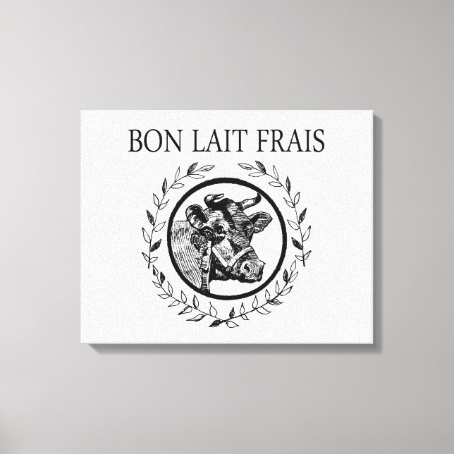 Bon Lait Frais Canvas Print (Front)