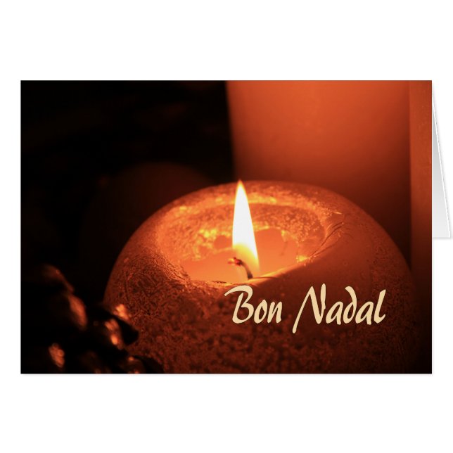 Bon Nadal Catalan Candles Cards (Front Horizontal)