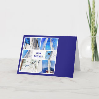 Bon Voyage Agean Gulet Artistic Collage Card