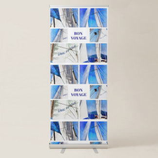 Bon Voyage Agean Gulet Artistic Collage Retractable Banner