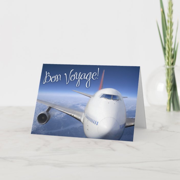 Bon Voyage Airplane Card Zazzle Com