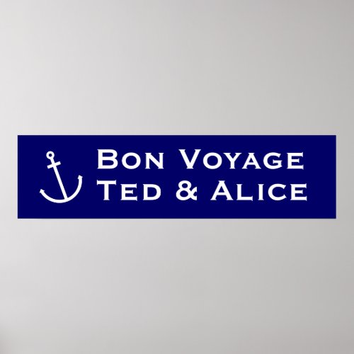 Bon Voyage Banner Poster