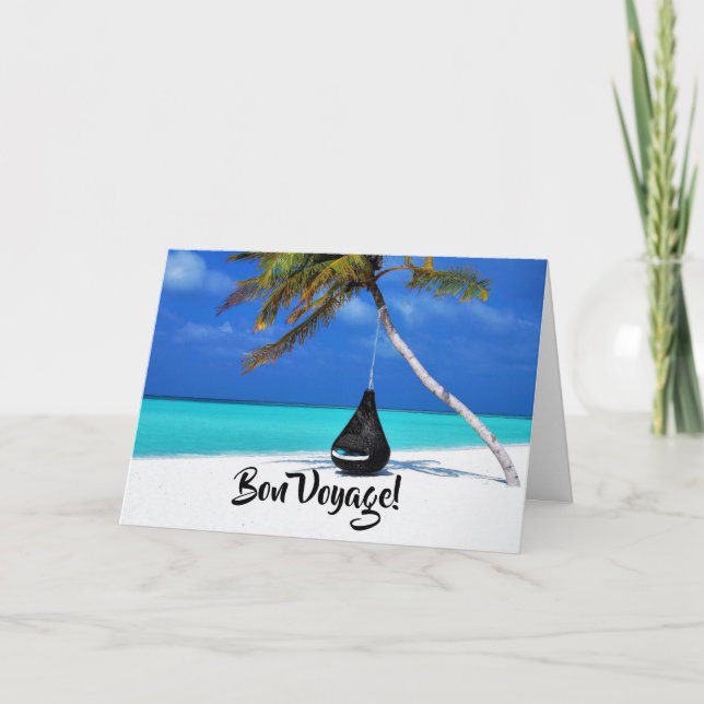 Bon Voyage Beach Holiday Card (Front)