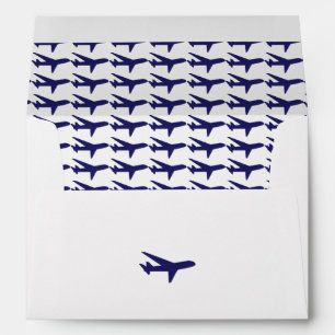 Bon Voyage Blue Airplanes Envelope