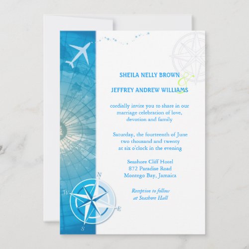 Bon Voyage Destination Wedding Invitations