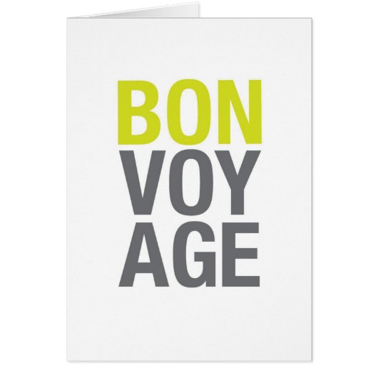 Bon Voyage Cards (Front)
