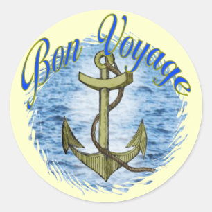 Bon Voyage Classic Round Sticker