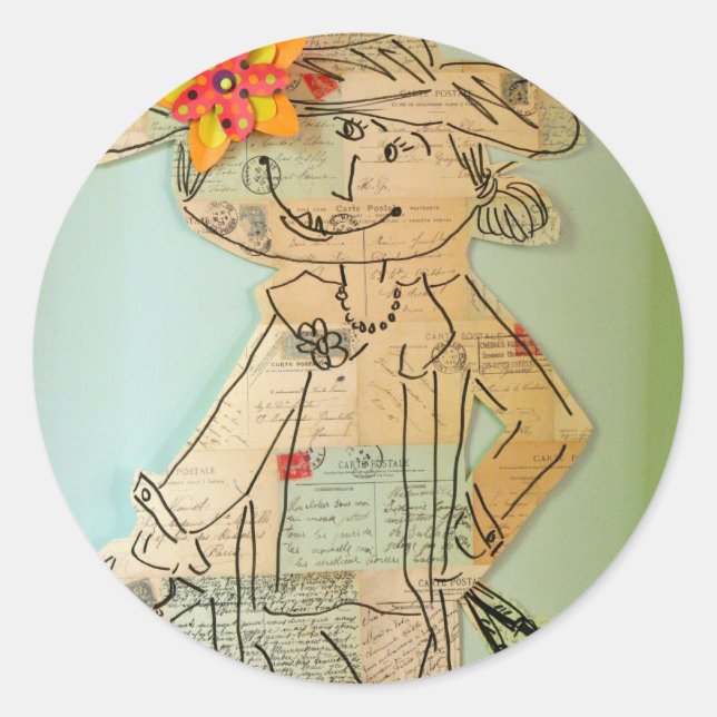 Bon Voyage! Classic Round Sticker (Front)