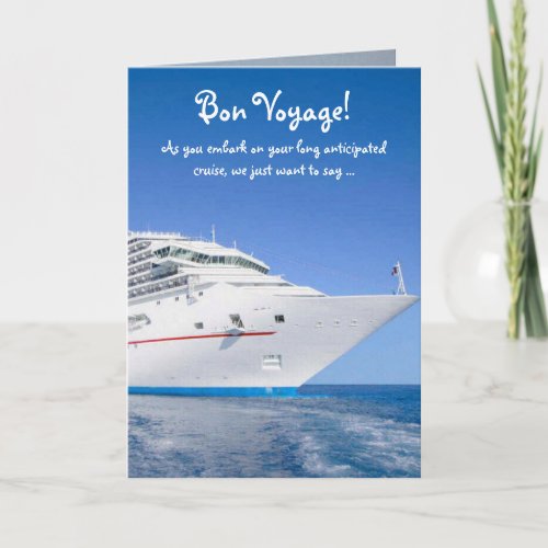 Bon Voyage Cruise Card