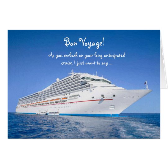 card for a cruise