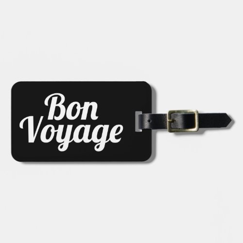 Bon voyage farewell goodbye going away travel gift luggage tag