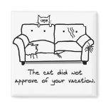 Bon Voyage from the Cat - Funny Cat Fridge Magnet Bon Voyage from the Cat - Funny Cat Fridge Magnet