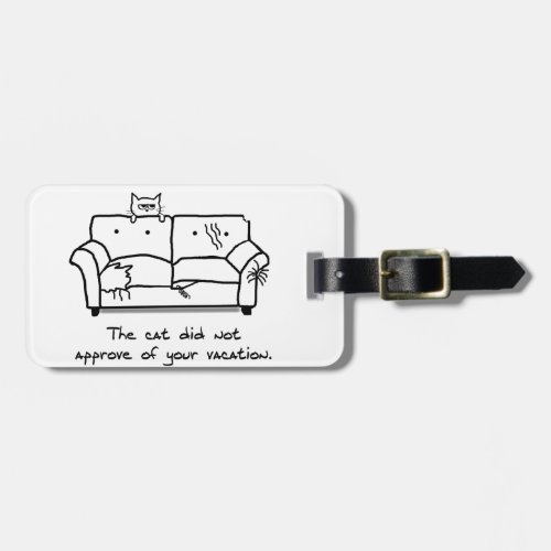 Bon Voyage from the Cat _ Funny Cat Luggage Tag