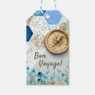 Bon Voyage Golden Compass Gift Tag