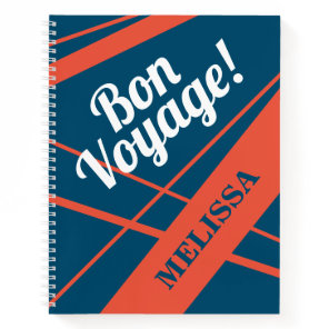 Bon voyage goodbye farewell leaving going away notebook