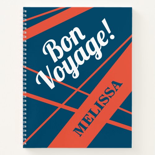 Bon voyage goodbye farewell leaving going away notebook