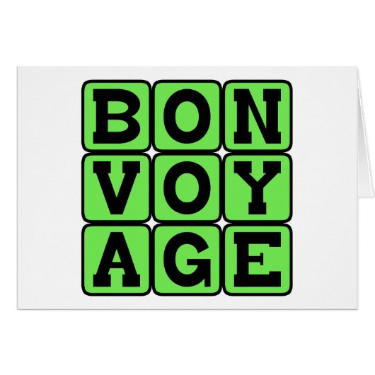 Bon Voyage, Have A Good Trip Cards (Front Horizontal)