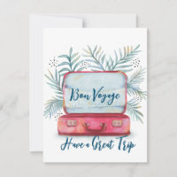 Bon Voyage Have a Great Trip Suitcase Eucalyptus