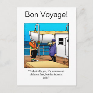 Bon Voyage Humor Postcard