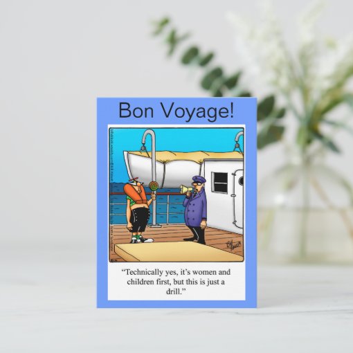 Bon Voyage Humor Postcard | Zazzle