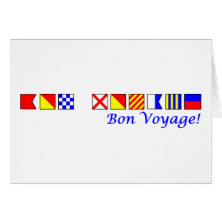 bon voyage in nautical flag alphabet cards