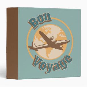 Bon Voyage Let's travel the world design 3 Ring Binder