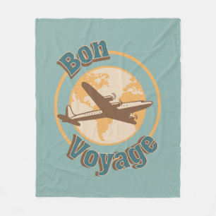 Bon Voyage Let's travel the world design Fleece Blanket