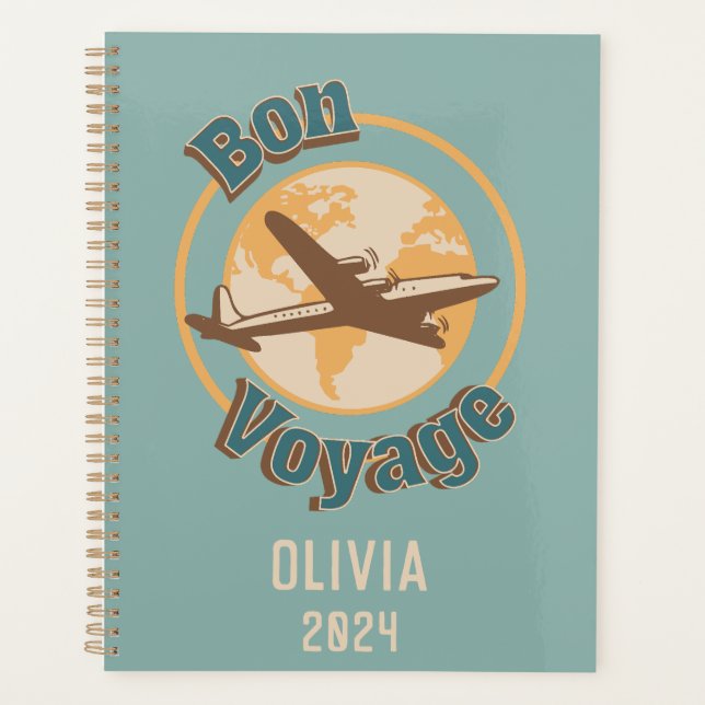 Bon Voyage Let's travel the world design Planner (Front)