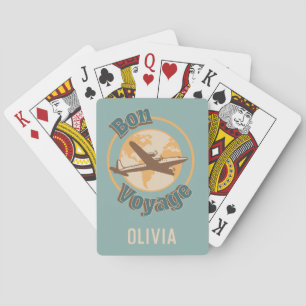 Bon Voyage Let's travel the world design Poker Cards