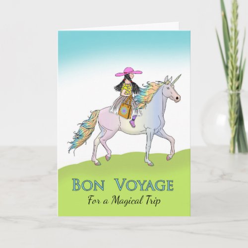 Bon Voyage Magical Trip Unicorn  Card