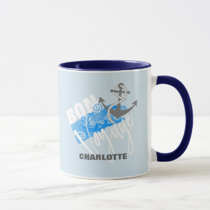 Bon Voyage Nautical Personalized Mug
