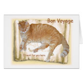 Bon Voyage Orange Cat on Map (Front Horizontal)