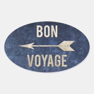 Sticker timbre bon voyage - TenStickers