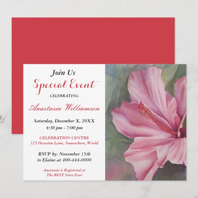 BON VOYAGE PARTY EVENT INVITE (Front/Back)