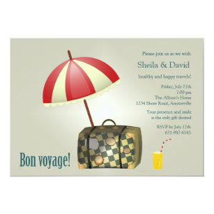 bon voyage invitations zazzle