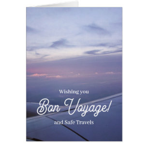 Bon Voyage Safe Travels Window Seat View Cards
