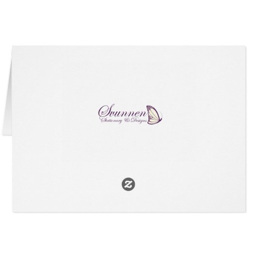 Bon Voyage Serene Green Leaves Card (Back Horizontal)