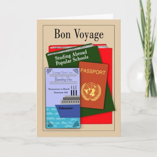 Bon Voyage Study Abroad Card